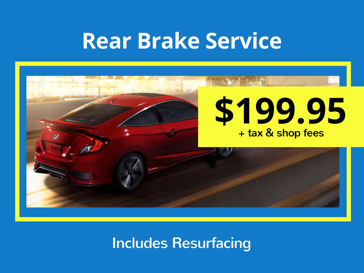 Honda Rear Brake Service Special