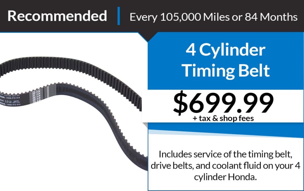 Honda 4 Cylinder Timing Belt Service Special Coupon Mile High Honda