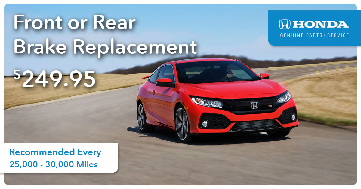 Front or Rear Brake Replacement Service Special Coupon